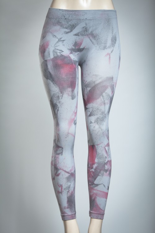 Grey with Red and Black LAYGS by Morgan Culture hand painted leggings