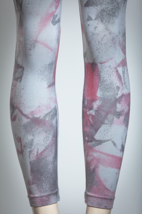 Grey with Red and Black LAYGS by Morgan Culture hand painted leggings