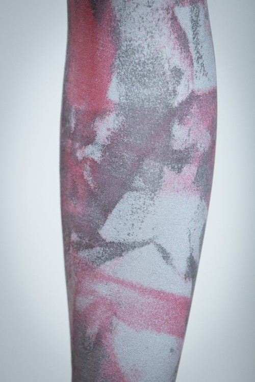 Grey with Red and Black LAYGS by Morgan Culture hand painted leggings